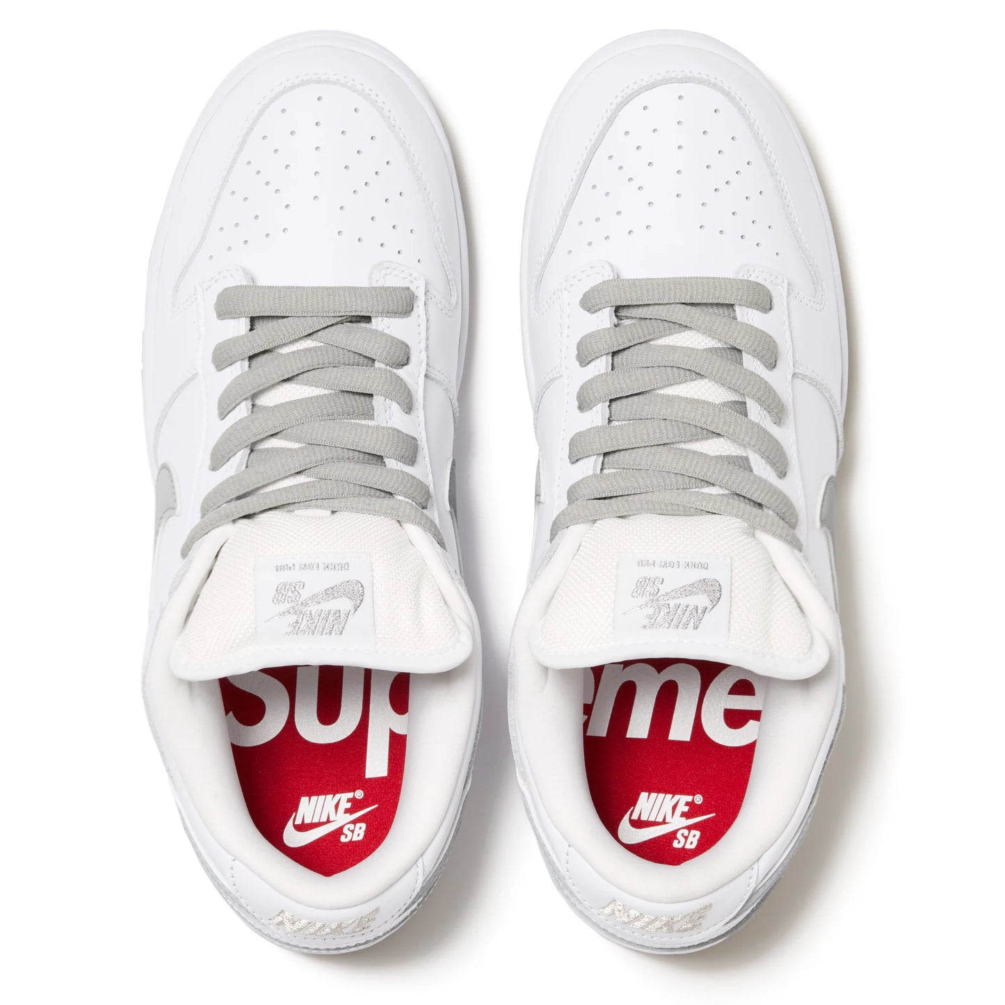Nike SB Dunk Low Supreme 94 White Metallic Silver