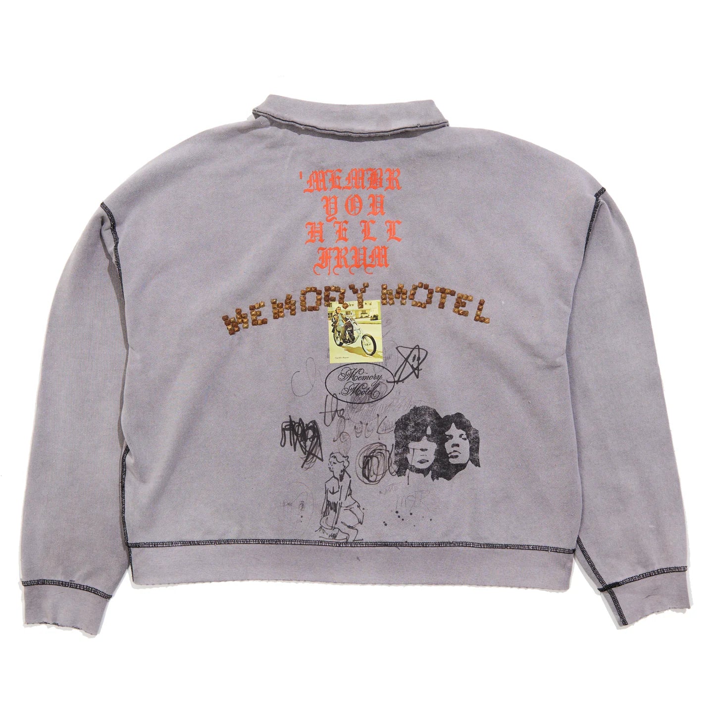 Paly Hollywood Sorry Bout That 1/4 Zip Crewneck Gray