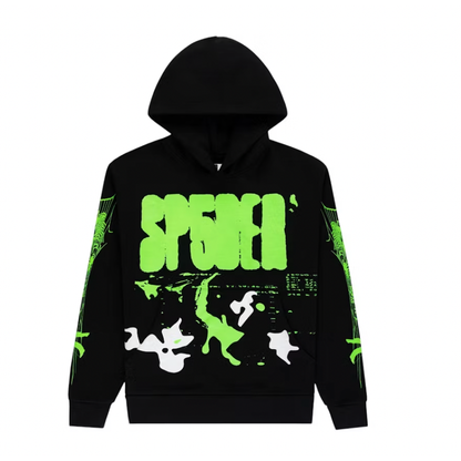 Sp5der X-Ray Hoodie Black/Green