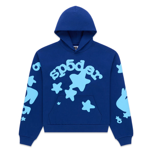 Sp5der Beluga Hoodie Navy Blue