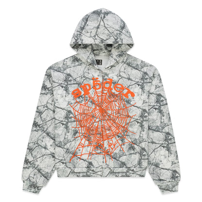 Sp5der Real Tree OG Web V2 Zip-Up Hoodie White Camo