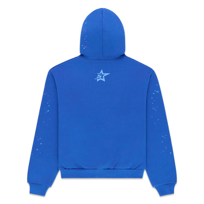 Sp5der Rhinestone Punk V2 Hoodie Blue