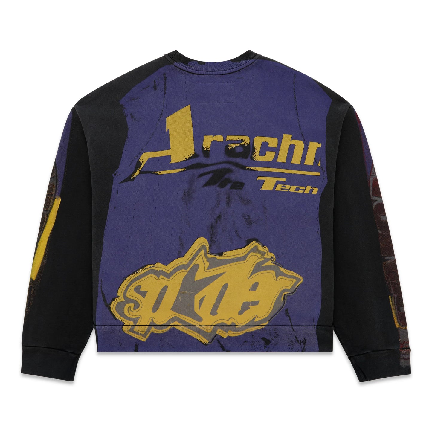 Sp5der Trompe-L'œIl Crewneck Black