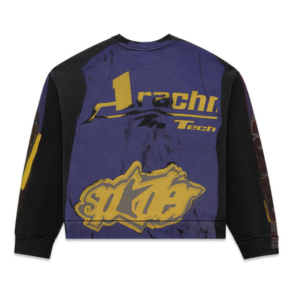 Sp5der Trompe-L'œIl Crewneck Black
