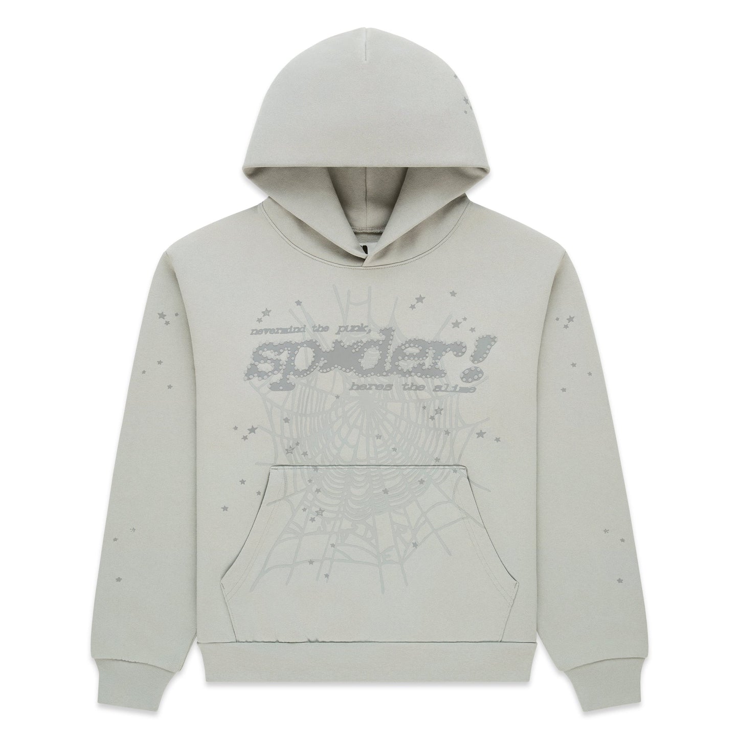 Sp5der Tonal Punk V2 Hoodie Sport Grey