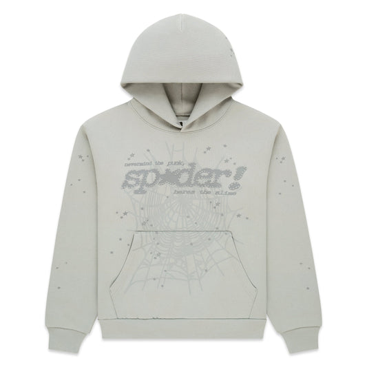 Sp5der Tonal Punk V2 Hoodie Sport Grey