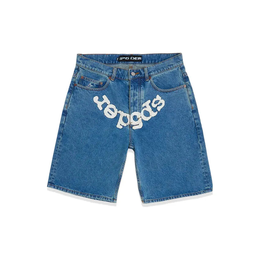 Sp5der OG Logo Denim Short Blue