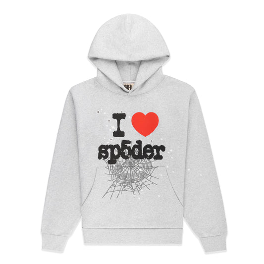 Sp5der Souvenir Hoodie Heather Grey