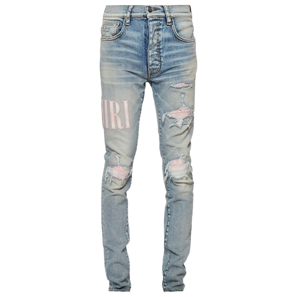 Amiri Tie Dye Core Logo Jean Stone Indigo