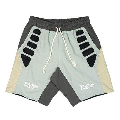 Satoshi Nakamoto Tech Shorts Grey