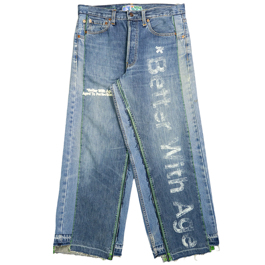 *Better With Age In Case You Forgot Triple-Wide Denim Jeans Indigo