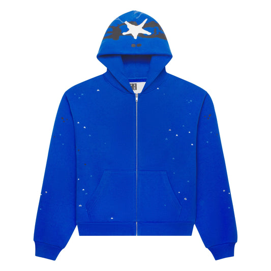 Sp5der Heavy Web Full Zip Tory Blue