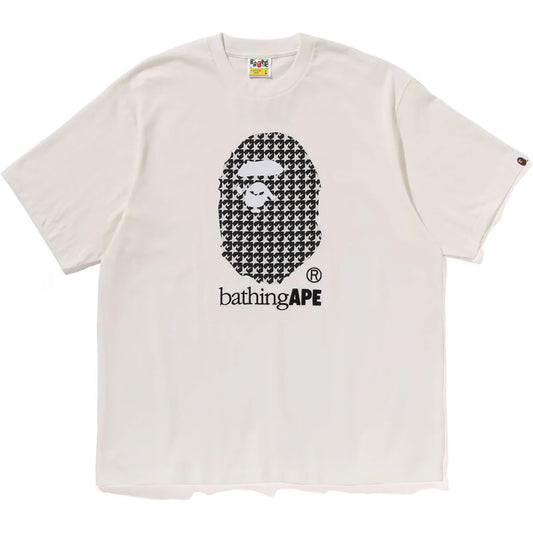 BAPE Sta Houndstooth By Bathing Ape Tee Ivory