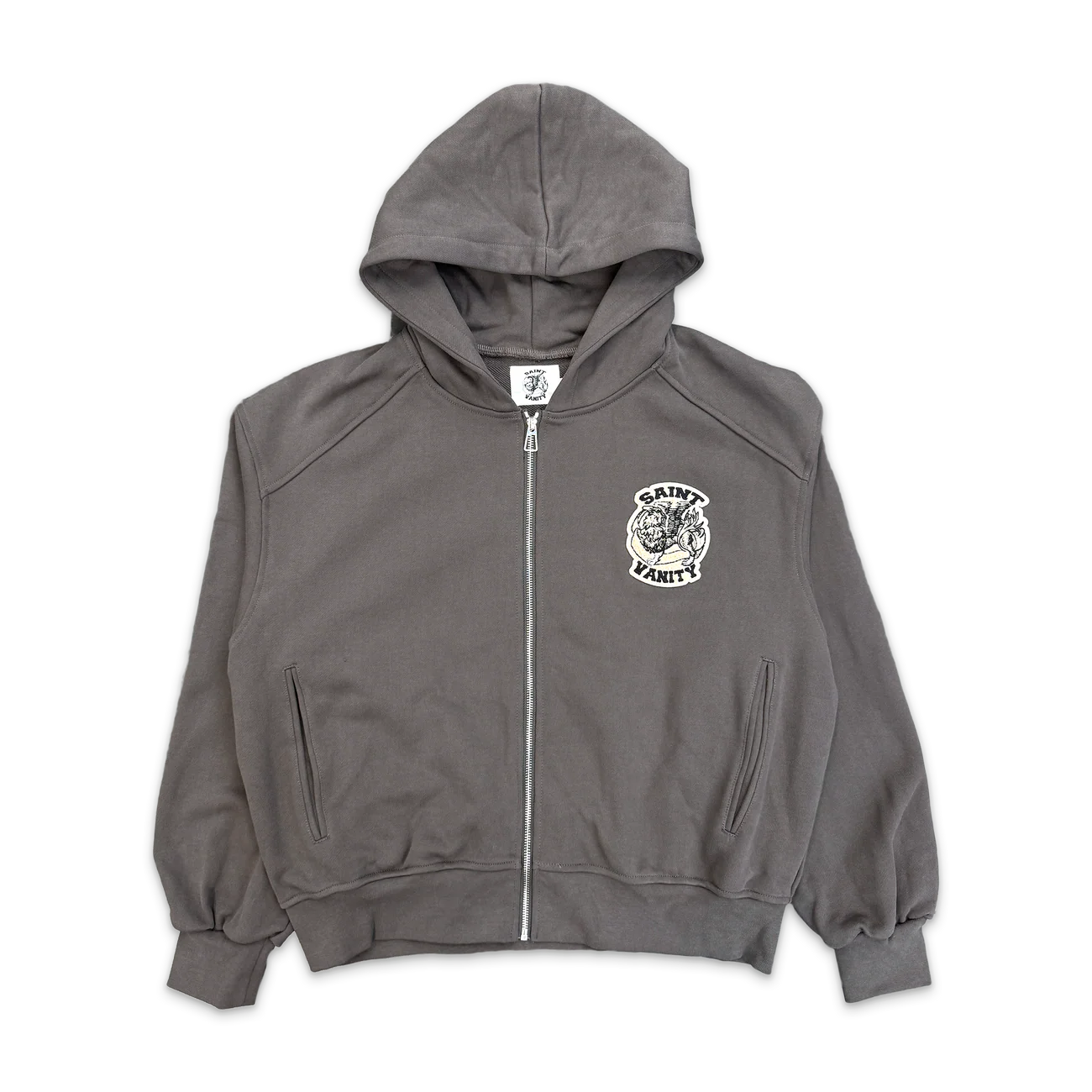 Saint Vanity Uniform Zip Up Hoodie Grey