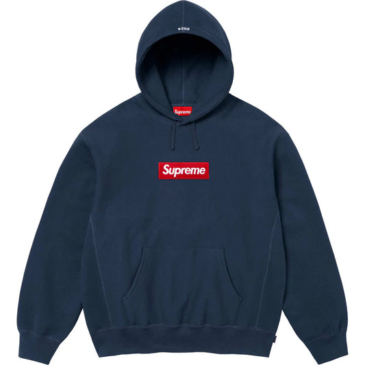 Supreme Box Logo Hooded Sweatshirt (FW24) Navy