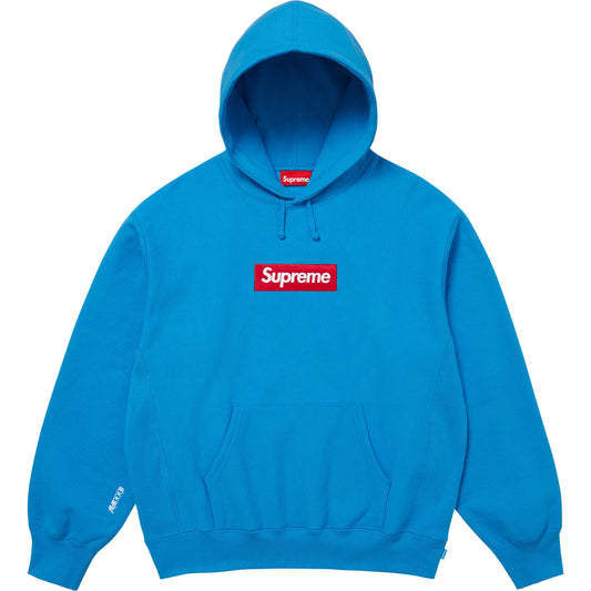 Supreme Box Logo Hooded Sweatshirt (FW25) Cyan