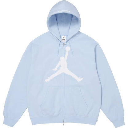 Supreme®/Jordan® Zip-Up Hooded Sweatshirt Light Blue