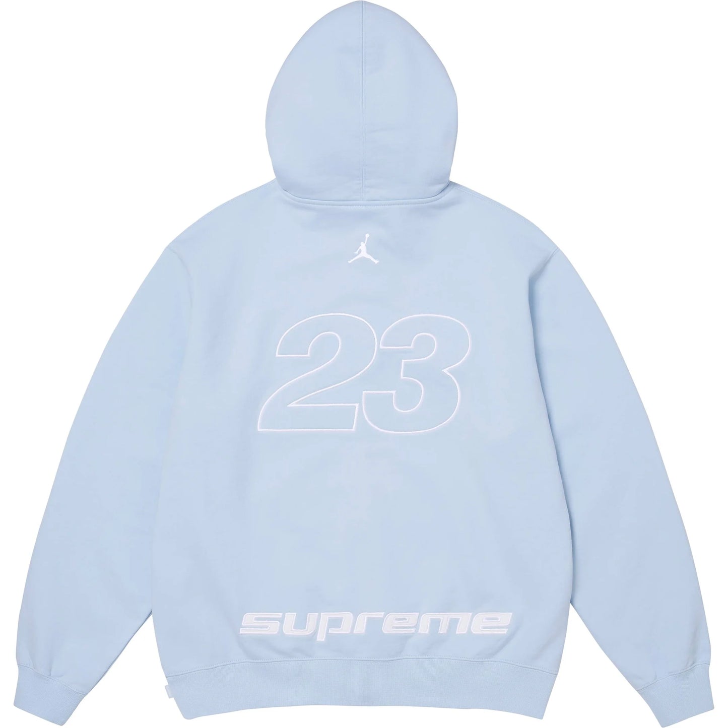 Supreme®/Jordan® Zip-Up Hooded Sweatshirt Light Blue
