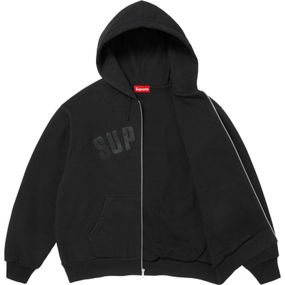 Supreme Arc Thermal Lined Zip-Up Hooded Sweatshirt Black