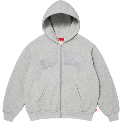 Supreme Arc Thermal Lined Zip-Up Hooded Sweatshirt Heather Grey