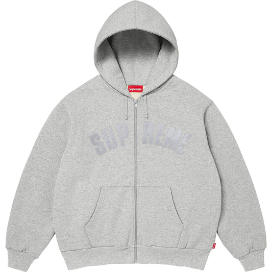 Supreme Arc Thermal Lined Zip-Up Hooded Sweatshirt Heather Grey