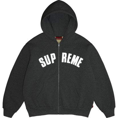 Supreme Arc Thermal Lined Zip-Up Hooded Sweatshirt Heather Grey