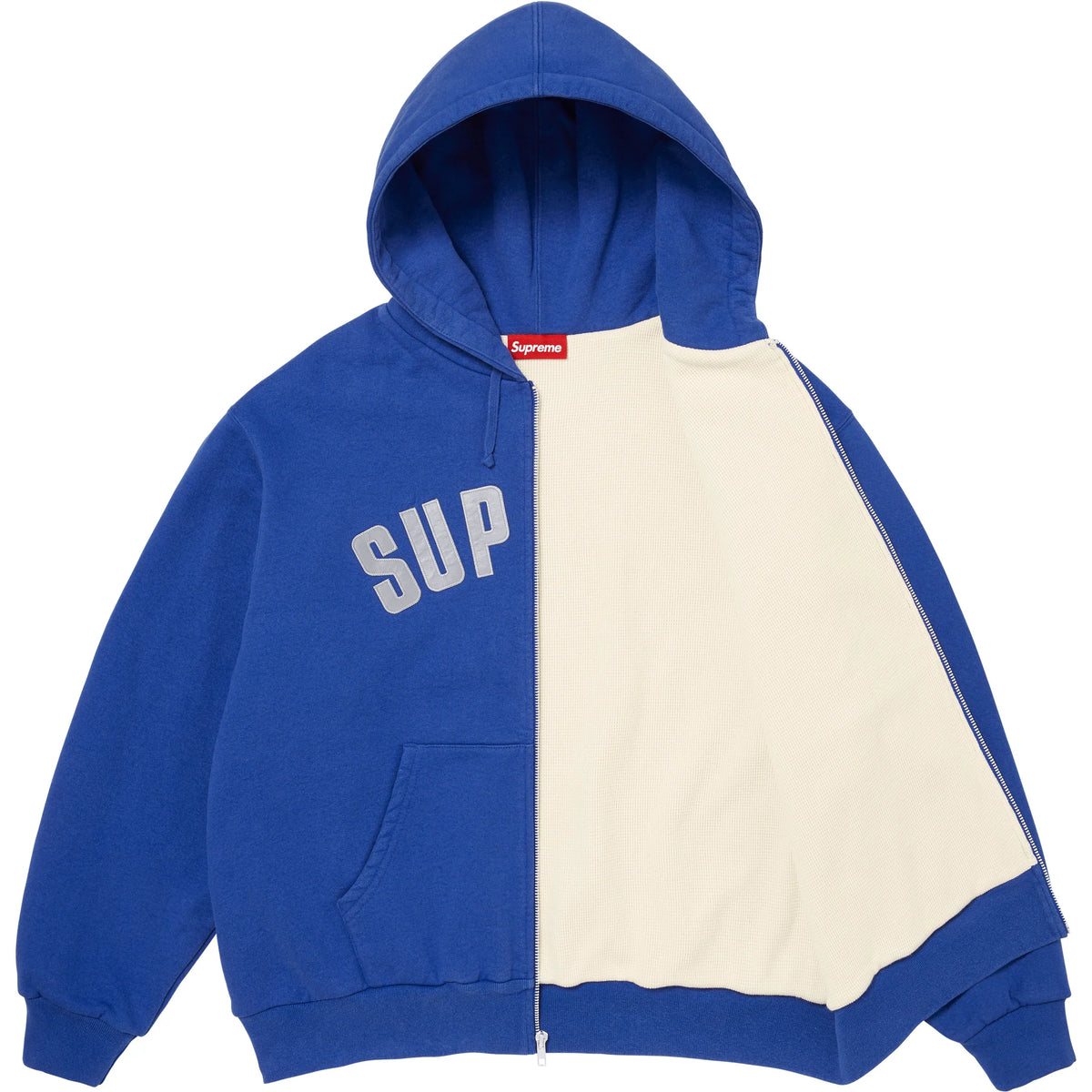 Supreme Arc Thermal Lined Zip-Up Hooded Sweatshirt Royal