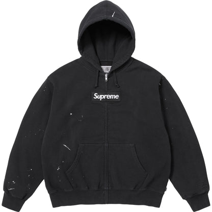 Supreme®/MM6 Maison Margiela Box Logo Zip-Up Hooded Sweatshirt Black