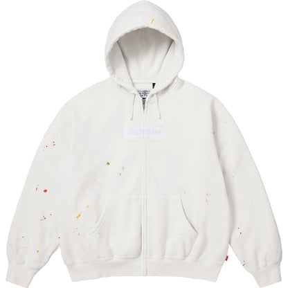 Supreme®/MM6 Maison Margiela Box Logo Zip-Up Hooded Sweatshirt White