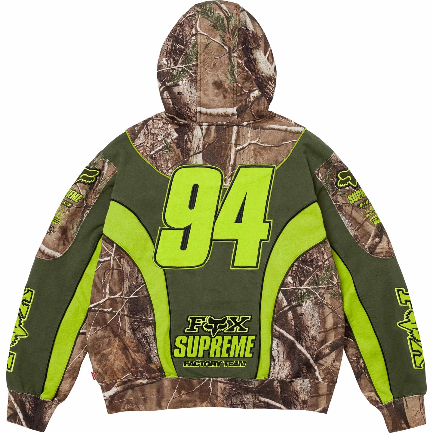Supreme Fox Racing Zip Up Hooded Sweatshirt Realtree AP Camo