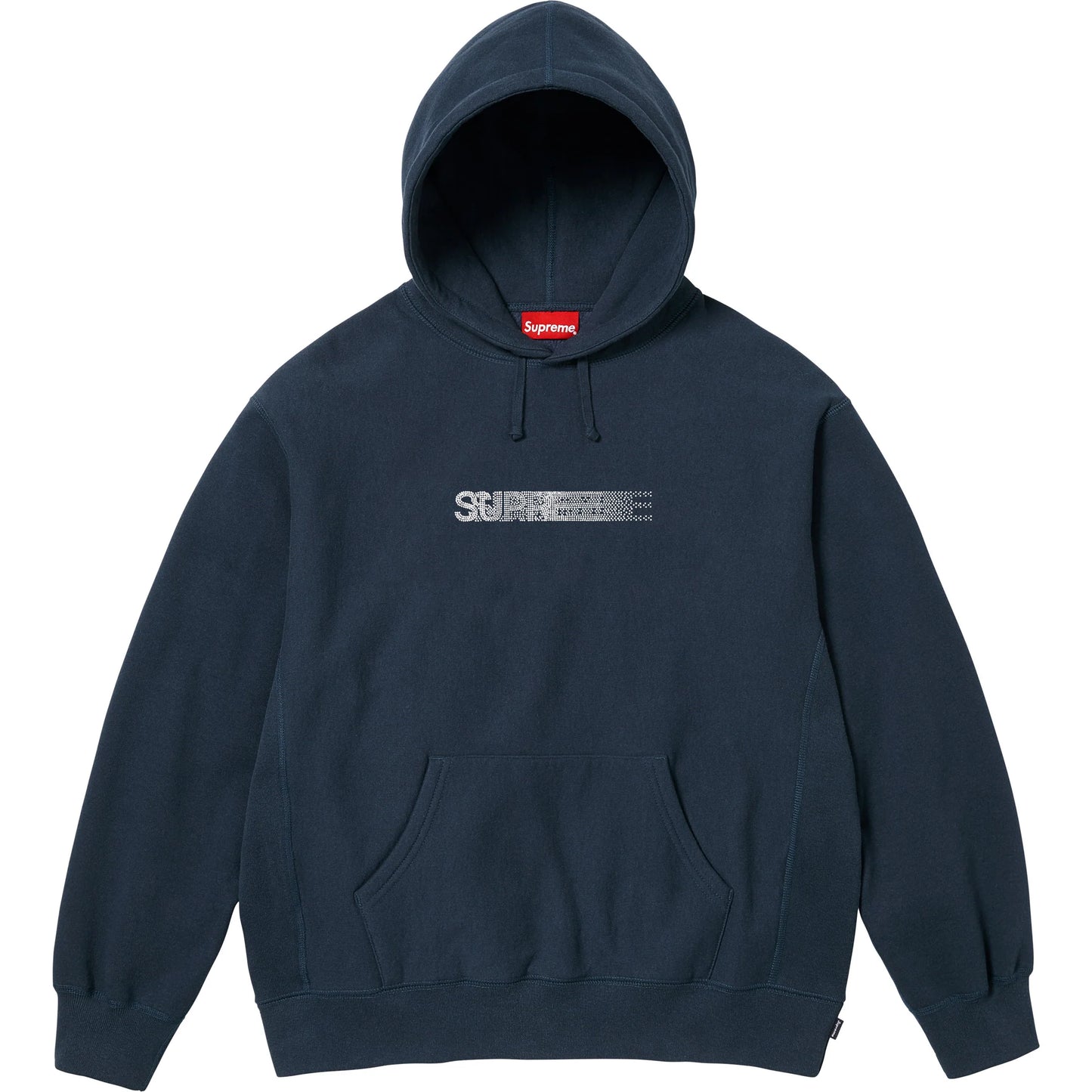 Supreme Swarovski® Motion Logo Hooded Sweatshirt Navy