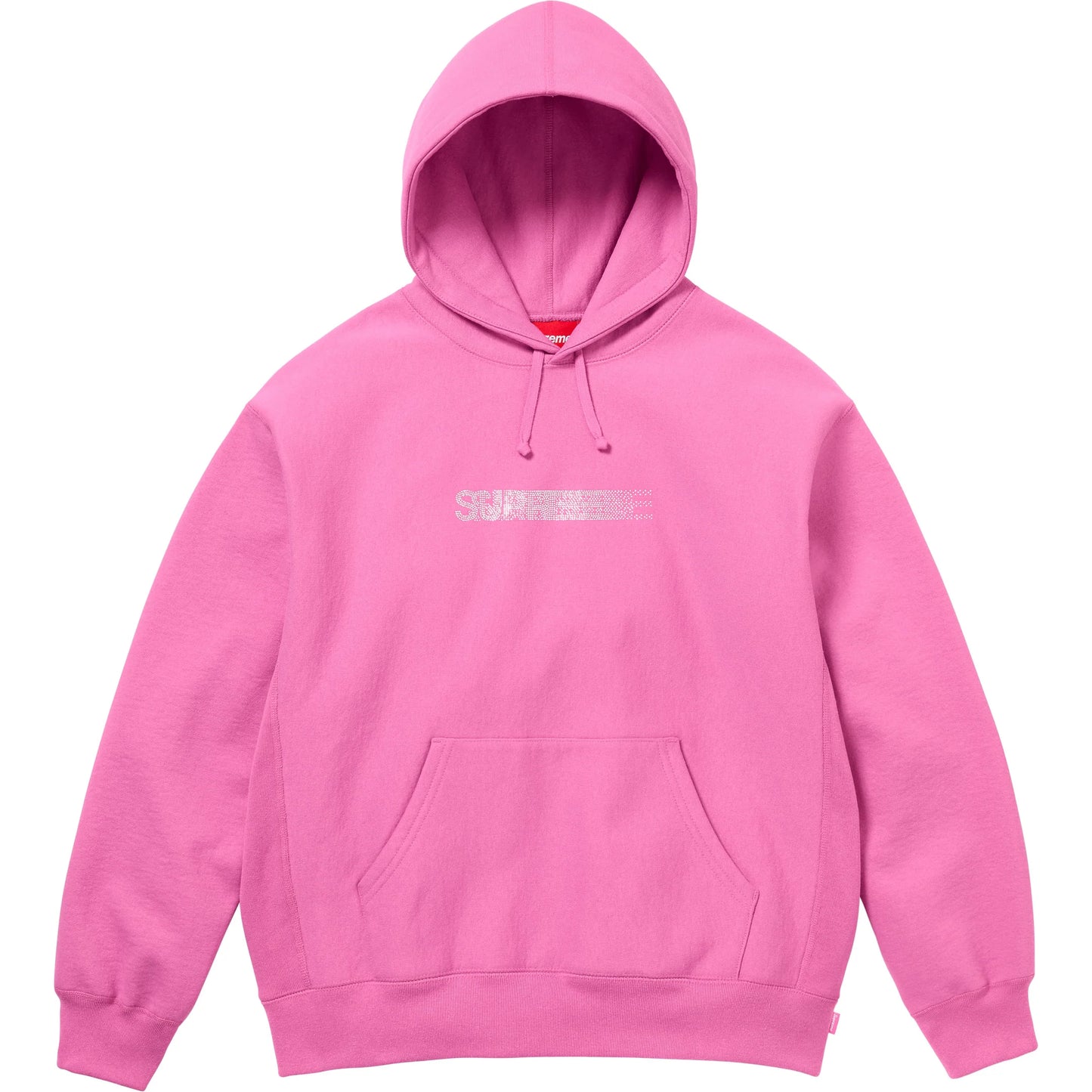 Supreme Swarovski® Motion Logo Hooded Sweatshirt Pink