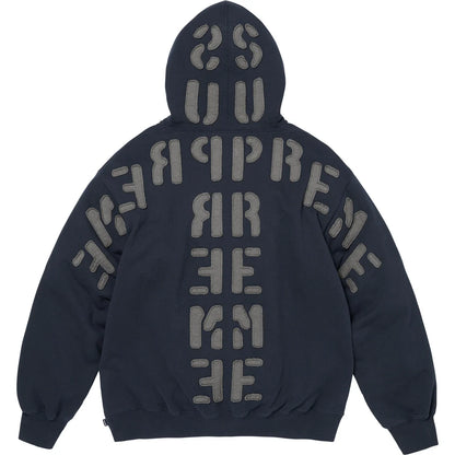 Supreme Mirrored Applique Hooded Sweatshirt Navy