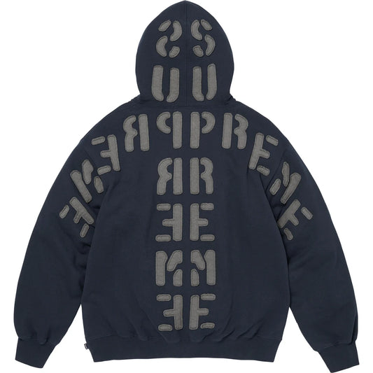 Supreme Mirrored Applique Hooded Sweatshirt Navy