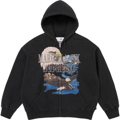 Supreme®/MM6 Maison Margiela Eagle Zip-Up Hooded Sweatshirt Black