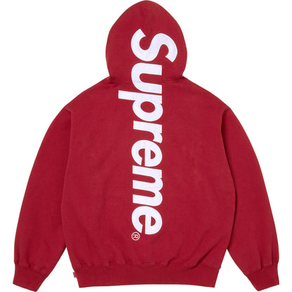 Supreme Satin Appliqué Hooded Sweatshirt Red (FW25)
