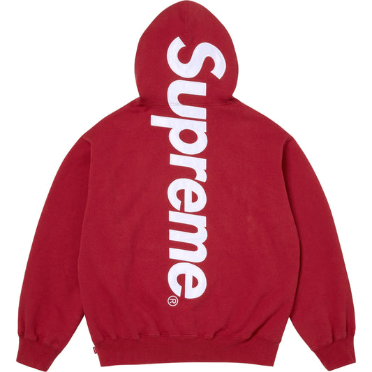 Supreme Satin Appliqué Hooded Sweatshirt Red (FW25)