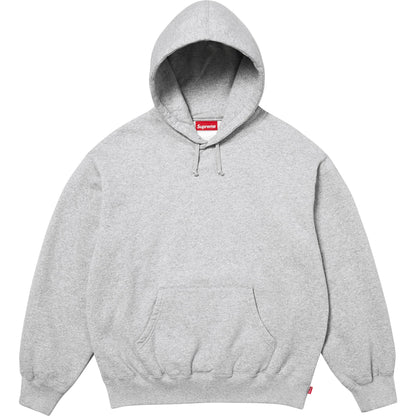 Supreme Satin Appliqué Hooded Sweatshirt Heather Grey (FW25)