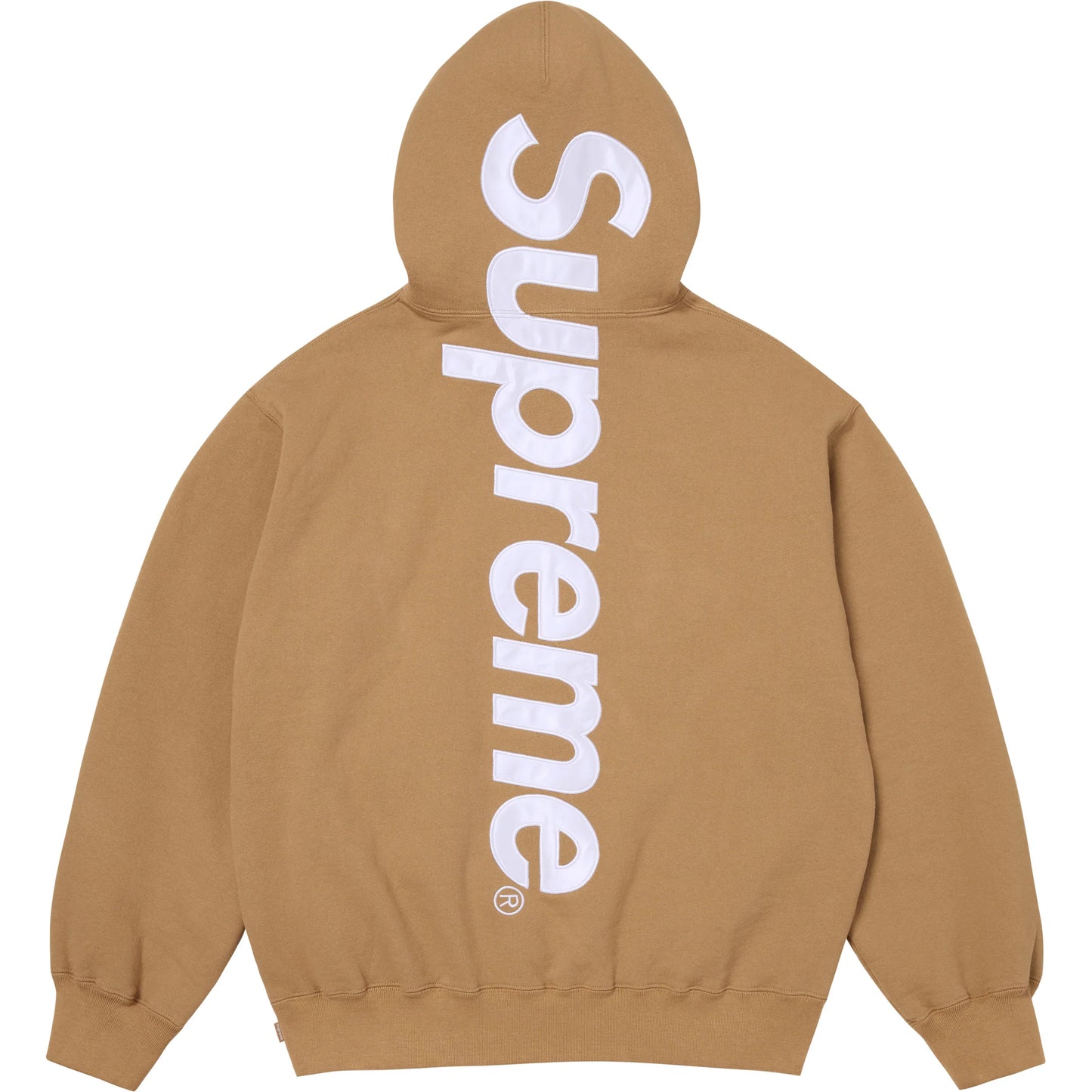 Supreme Satin Appliqué Hooded Sweatshirt Light Tan (FW25)
