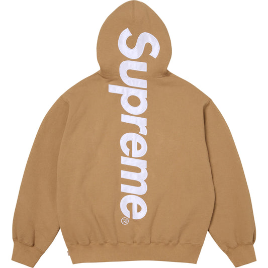 Supreme Satin Appliqué Hooded Sweatshirt Light Tan (FW25)