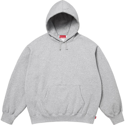 Supreme Satin Appliqué Hooded Sweatshirt Heather Grey (SS26)