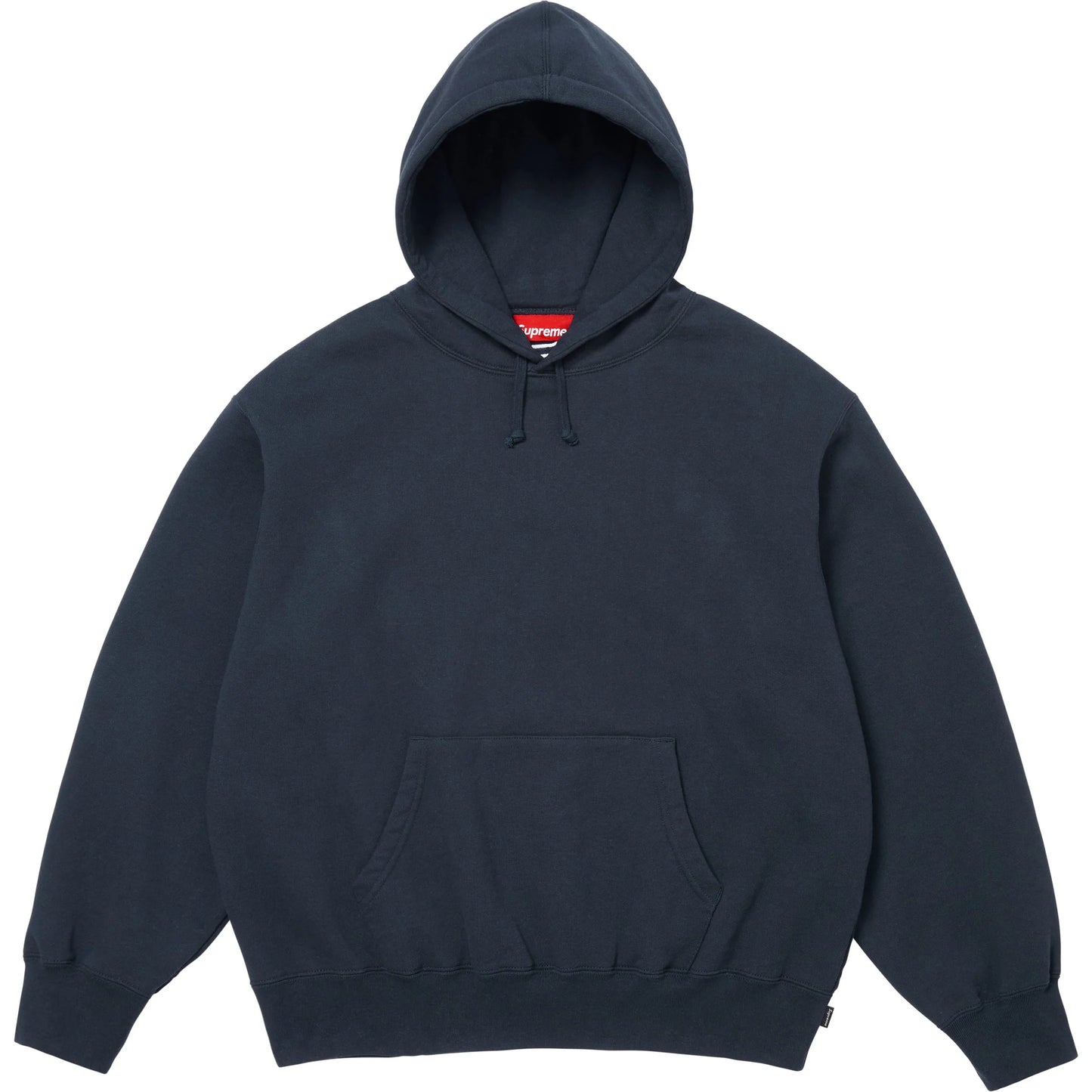 Supreme Satin Appliqué Hooded Sweatshirt Navy (SS26)