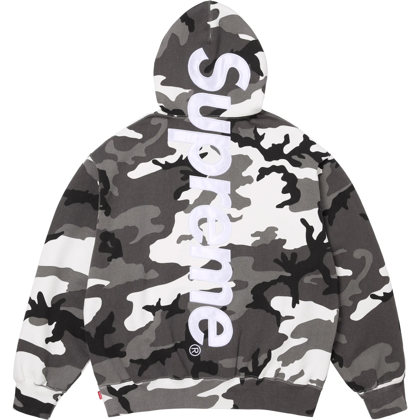 Supreme Satin Appliqué Hooded Sweatshirt Snow Camo (SS26)
