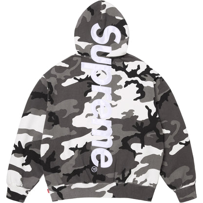 Supreme Satin Appliqué Hooded Sweatshirt Snow Camo (SS26)