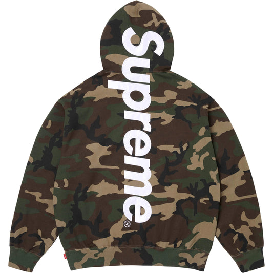 Supreme Satin Appliqué Hooded Sweatshirt Woodland Camo (SS26)