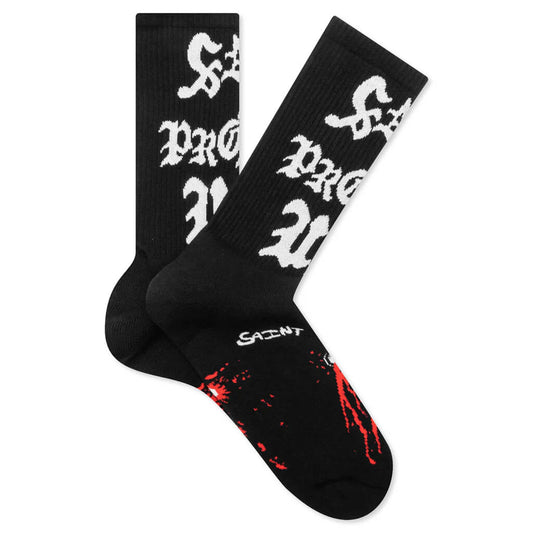 Saint Michael Saint Protect Socks Black