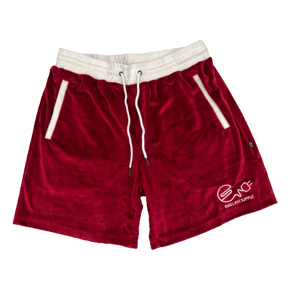 Endless Supply Velour Shorts Ketchup