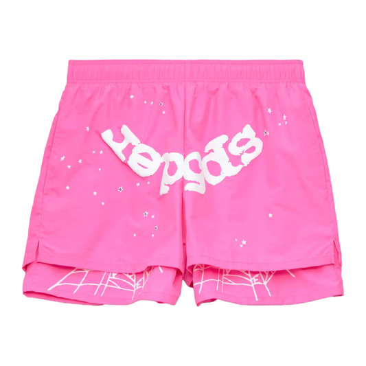 Sp5der OG Web Double Layer Short Pink