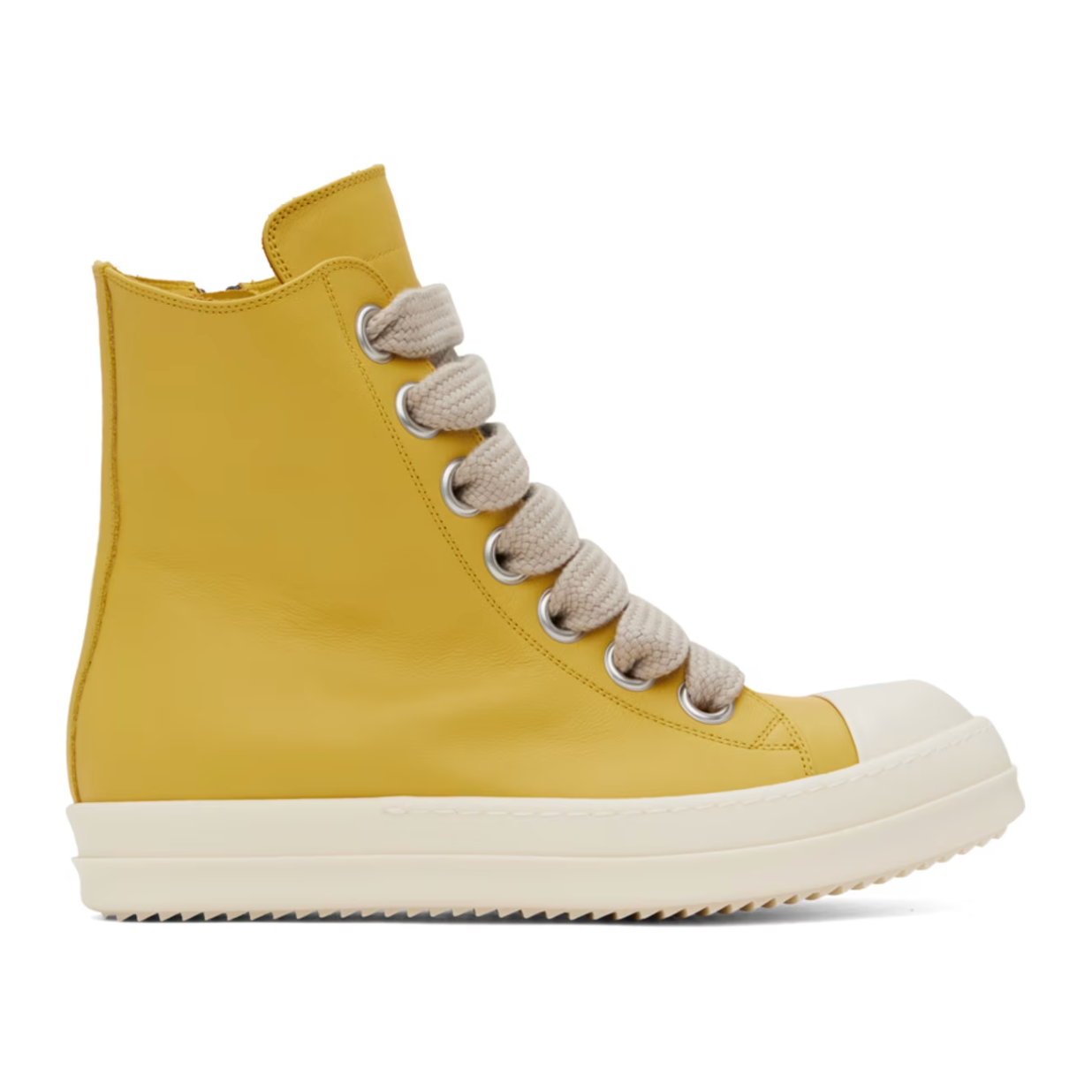 Rick Owens Porterville Jumbo Laced High Sneakers Lemon/Pearl/Milk/Milk