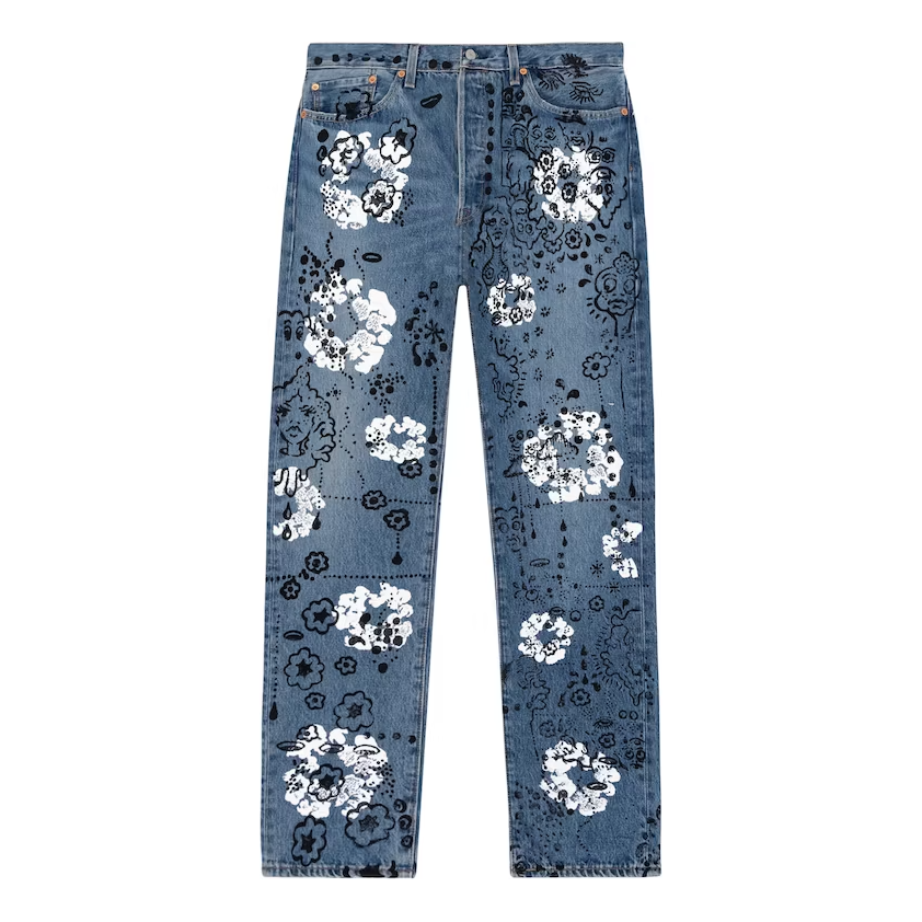 Denim Tears Irak Tears 501 Jean Vintage Blue Light Wash